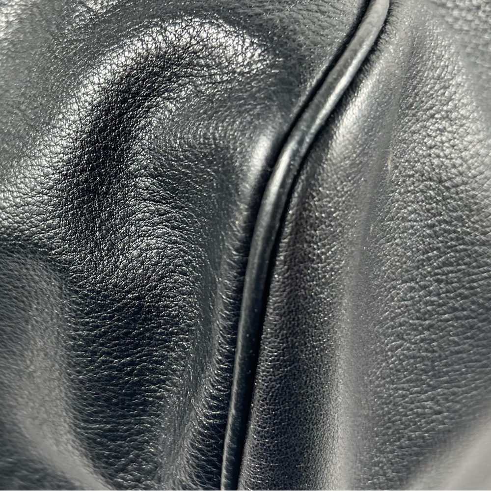 4903: Longchamp Le Foulonné Black Leather Weekender Duffel Travel Bag - Picture 13 of 16